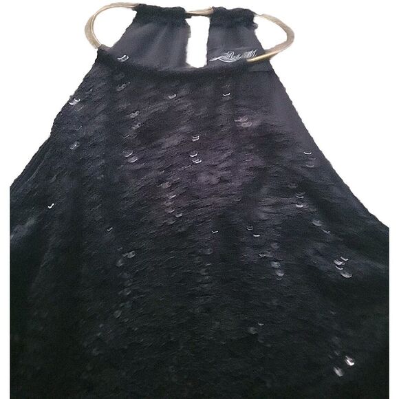 R & M Collection Black Lace Sequin Dress Size 14 - Picture 4 of 7